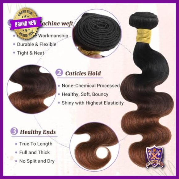 12 14 16 Inch Body Wave Human Hair Extensions 100% Virgin Hair main image 6